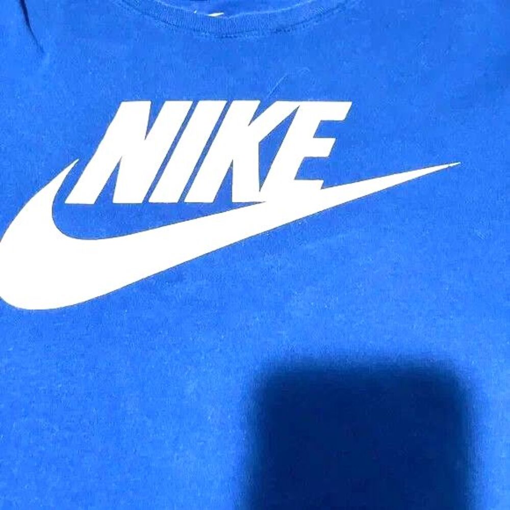 Nike Athletic Tshirt Royal Blue Wmns Sz Lrg with White Swish - Picture 4 of 4